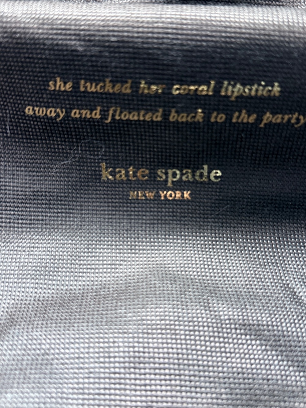 kate spade Quilted Denim Satchel in Blue with Black Handles - Picture 9 of 11